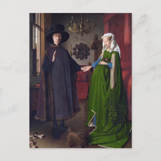 Het Arnolfini Portret van Jan van Eyck Briefkaart (Voorkant)