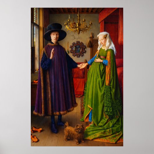 Het Arnolfini-portret van Jan van Eyck Poster (Voorkant)