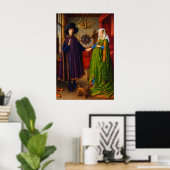 Het Arnolfini-portret van Jan van Eyck Poster (Thuiskantoor)