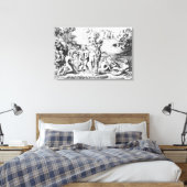 Het arrest-Parijs, na Raphael (graving) Canvas Afdruk (Insitu (Slaapkamer))