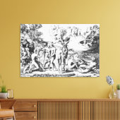 Het arrest-Parijs, na Raphael (graving) Canvas Afdruk (Insitu (Woonkamer))