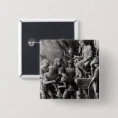 Het arrest Solomon Vierkante Button 5,1 Cm (Voorkant /achterkant)