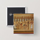 Het arrest van Osiris, detail Vierkante Button 5,1 Cm (Voorkant /achterkant)