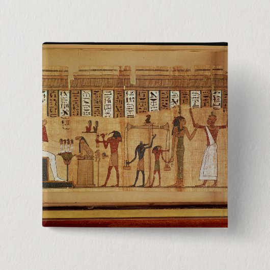 Het arrest van Osiris, detail Vierkante Button 5,1 Cm (Voorkant)