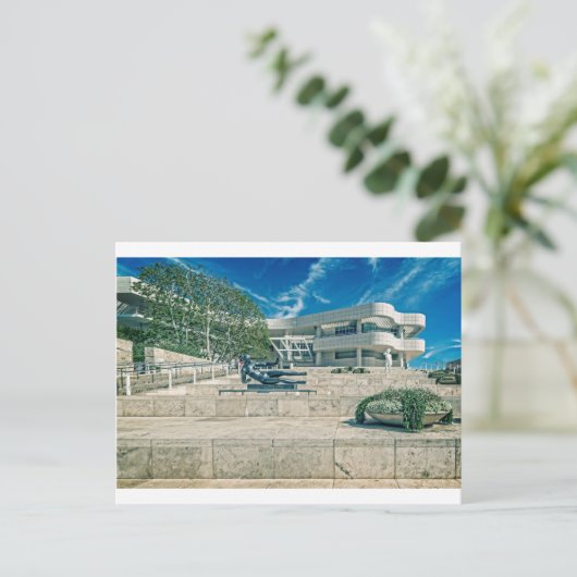 Het Arrival Plaza van het Getty Center Briefkaart (Staand voorkant)