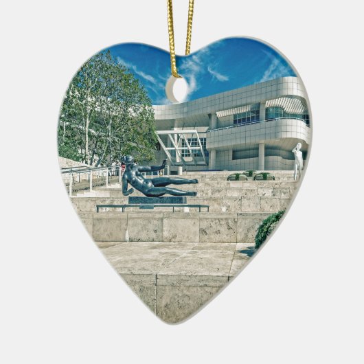 Het Arrival Plaza van het Getty Center Keramisch Ornament (Links)