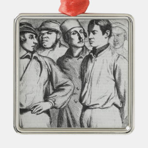 Het arrogante team van gehuurde applauwers metalen ornament