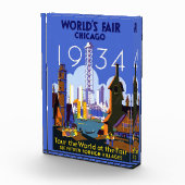 Het  Art Deco Chicago 1934 World's Fair Poster Fotoblokken (Rechts)