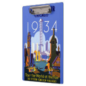 Het  Art Deco Chicago 1934 World's Fair Poster Klembord (Links)