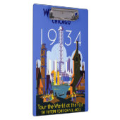 Het  Art Deco Chicago 1934 World's Fair Poster Klembord (Rechts)