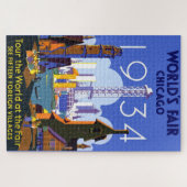 Het  Art Deco Chicago 1934 World's Fair Poster Legpuzzel (Horizontaal)