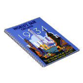 Het Art Deco Chicago 1934 World's Fair Poster Notitieboek (Rechterzijde)