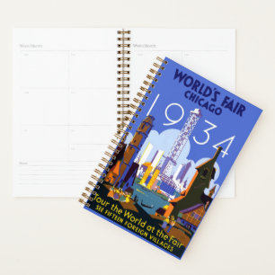 Het  Art Deco Chicago 1934 World's Fair Poster Planner