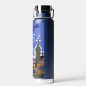 Het  Art Deco Chicago 1934 World's Fair Poster Waterfles (Achterkant)