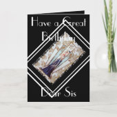 HET ART DECO HEEFT EEN GROOT WENSKAART VAN SIS VAN KAART (Voorkant)