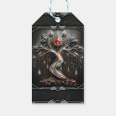 Het Art Deco ontwerp van de Boom des Levens. Cadeaulabel (Achterkant)