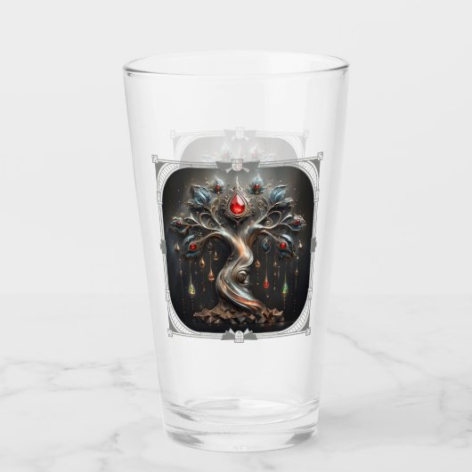 Het Art Deco ontwerp van de Boom des Levens. Glas (Voorkant)