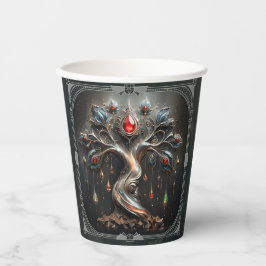 Het Art Deco ontwerp van de Boom des Levens. Papieren Bekers