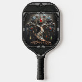 Het Art Deco ontwerp van de levensboom. Pickleball Paddle (Achterkant)
