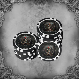 Het Art Deco ontwerp van de levensboom. Poker Chips