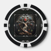 Het Art Deco ontwerp van de levensboom. Poker Chips (Voorkant)
