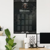 Het Art Deco ontwerp van de levensboom. Poster (Thuiskantoor)