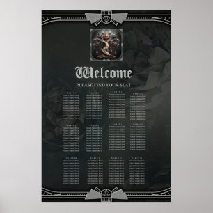 Het Art Deco ontwerp van de levensboom. Poster