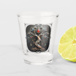 Het Art Deco ontwerp van de levensboom. Shot Glas