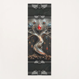 Het Art Deco ontwerp van de levensboom. Yogamat