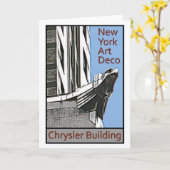 Het Art deco van New York - Chrysler die Eagle Kaart (Gele Bloem)