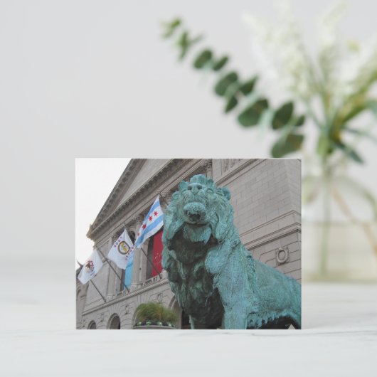 Het Art Institute Lion Briefkaart (Staand voorkant)
