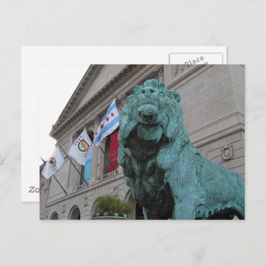 Het Art Institute Lion Briefkaart (Voorkant / Achterkant)