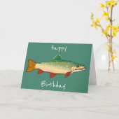 Het art. van de de vissenverjaardag van de forel kaart (Gele Bloem)