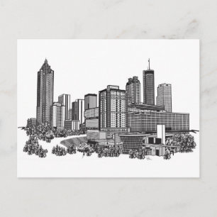 Het Art. van de Horizon van Atlanta Georgië Briefkaart