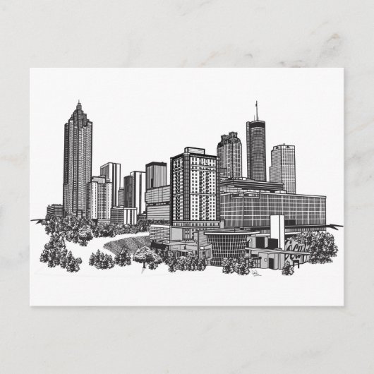 Het Art. van de Horizon van Atlanta Georgië Briefkaart (Voorkant)