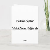 Het Art. van de Koffie van CricketDiane van de Kaart (Achterkant)