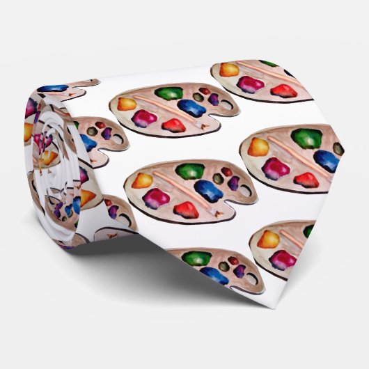 Het Art. van de Makers van de Verven van het Palet Stropdas (Opgerold)