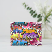 Het Art. van de Straat van Graffiti Briefkaart (Staand voorkant)