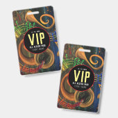 Het ART van de VIP All Access Pass Muziek Badge (Voor- en achterkant)