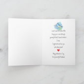 Het Art. van de Vogel van de Sialia van de Liefde Feestdagen Kaart (Binnen)