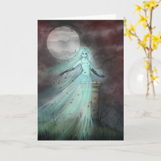 Het Art. van Halloween van de Fantasie van het Kaart (Gele Bloem)