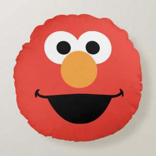 Het Art. van het Gezicht van Elmo Rond Kussen