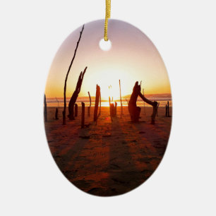 Het Art. van het strand Keramisch Ornament