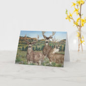 Het Art. van het Wild van de Herten van de Kaart (Gele Bloem)