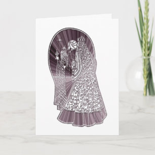 Het Art. van Kerstmis van drie Wijzen Feestdagen Kaart