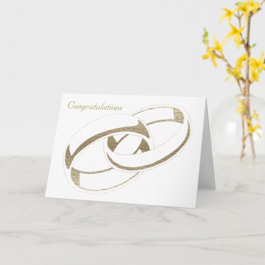 Het Art. van trouwringen Kaart (Gele Bloem)