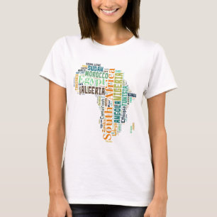 Het Art. van Word van Afrika T-shirt