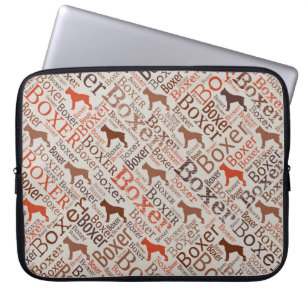 Het Art. van Word van de hond van de bokser Laptop Sleeve
