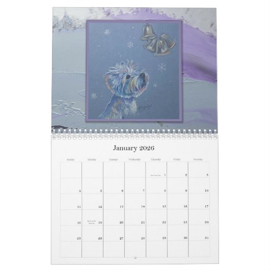 Het Artful Westie-kalender van Borgo Kalender (Jan 2026)