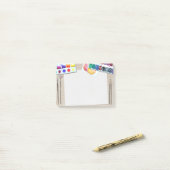 Het artikel van de schilder staat erop post-it® notes (Op bureau)